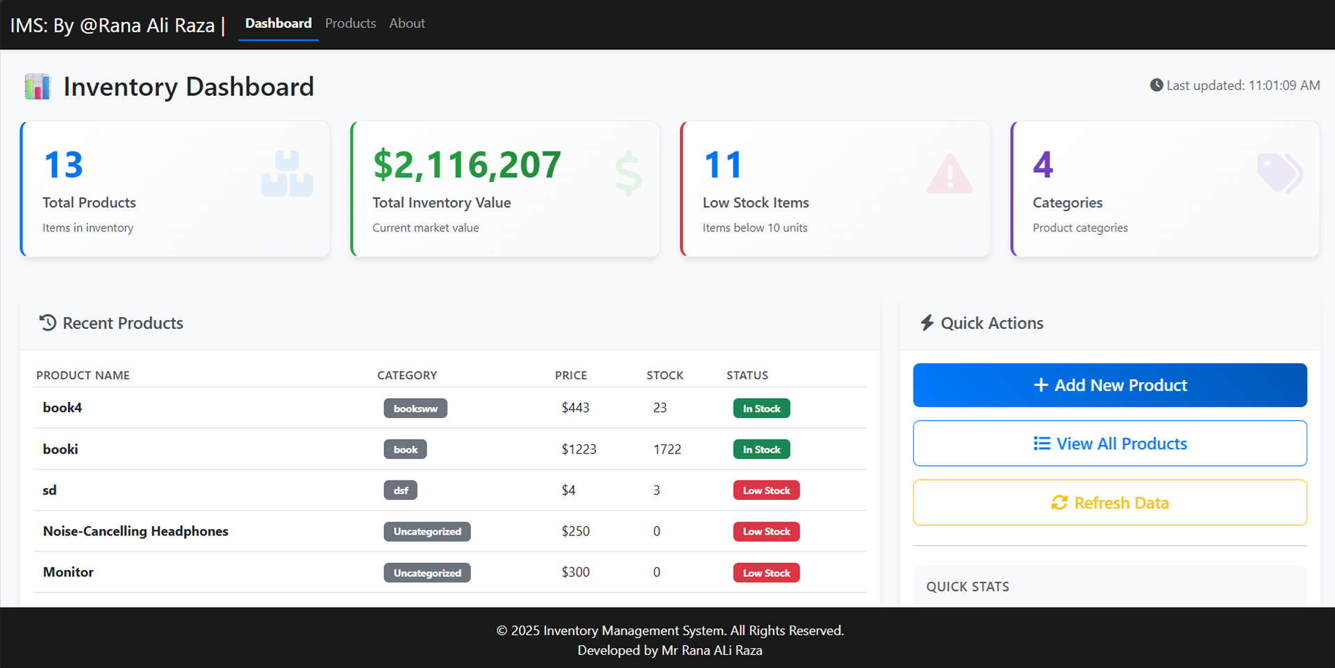 Inventory Management Dashboard